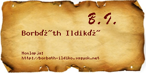 Borbáth Ildikó névjegykártya